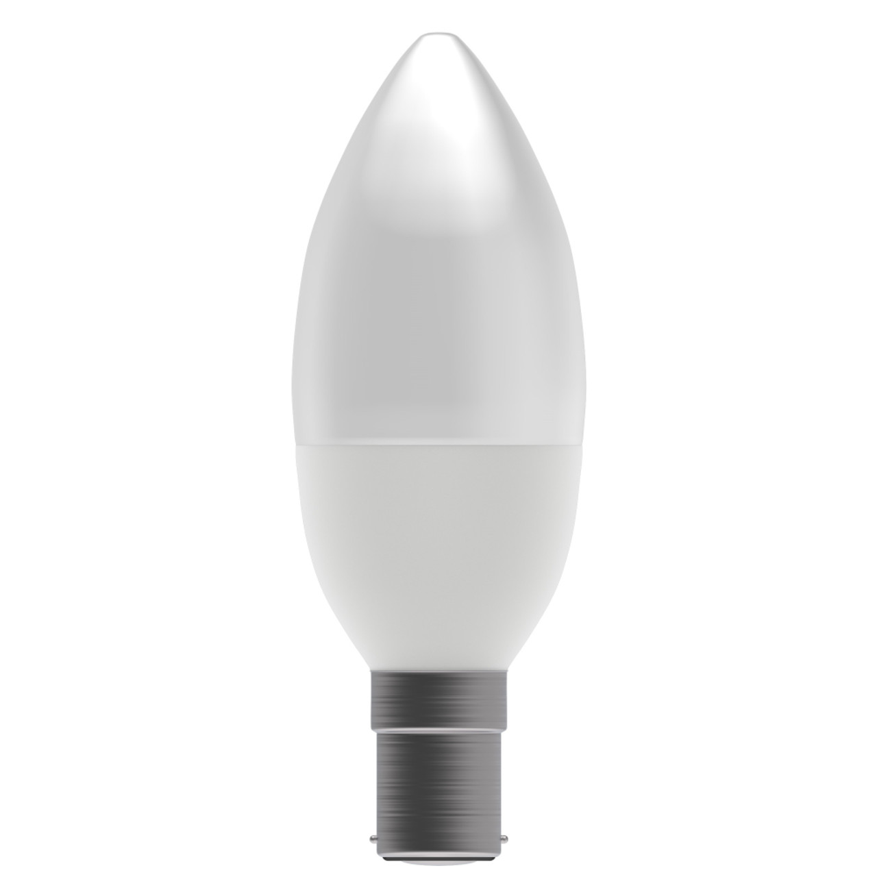LED Genesis Candle 4.7W (40W eq.) B15d 2700K Opal Dimmable Bell