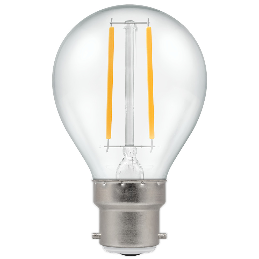 LED 45mm Round 2.2W (25W eq.) B22d Clear 2700K Crompton