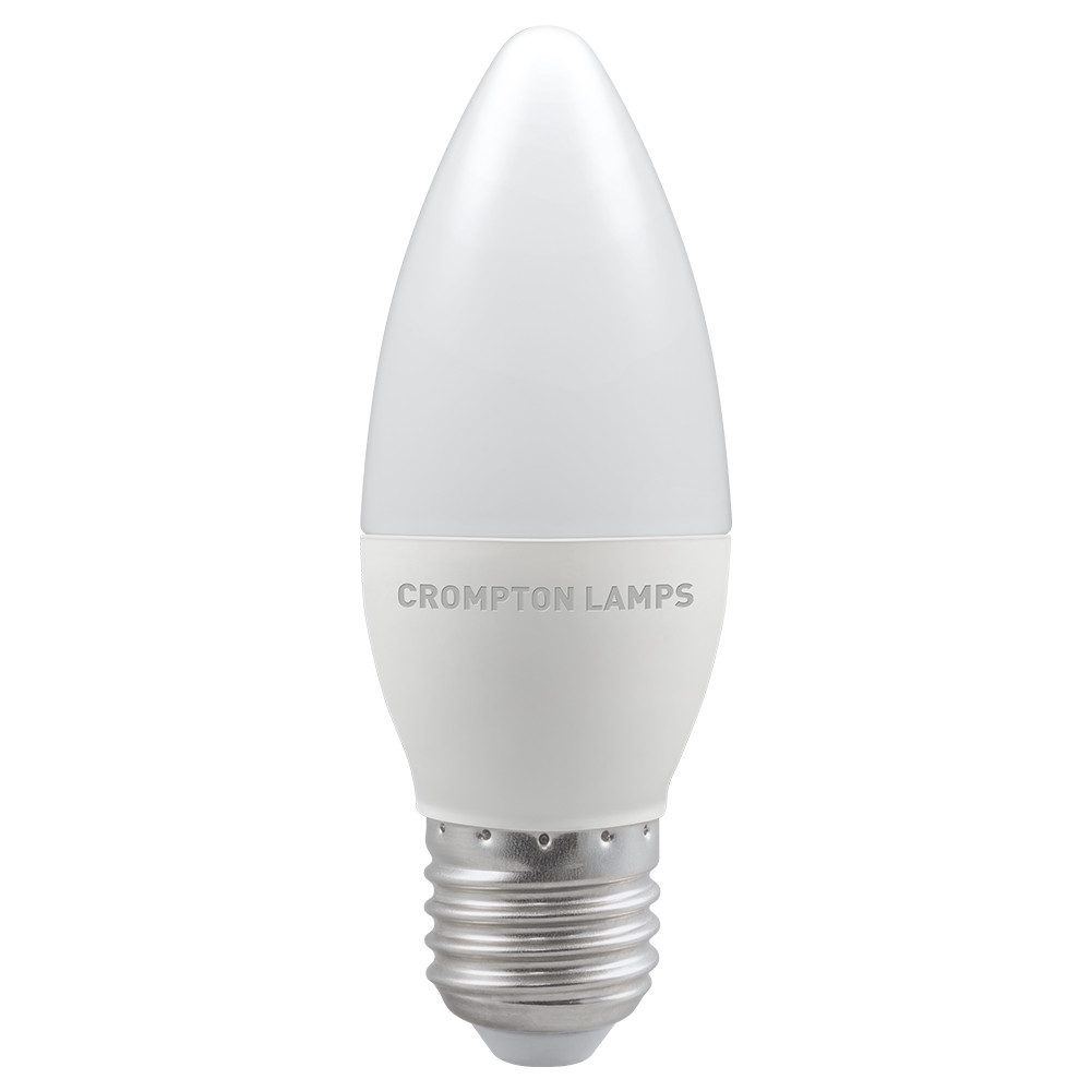 LED Thermal Plastic Candle 6.5W (60W eq.) ES 6500K Frosted Crompton