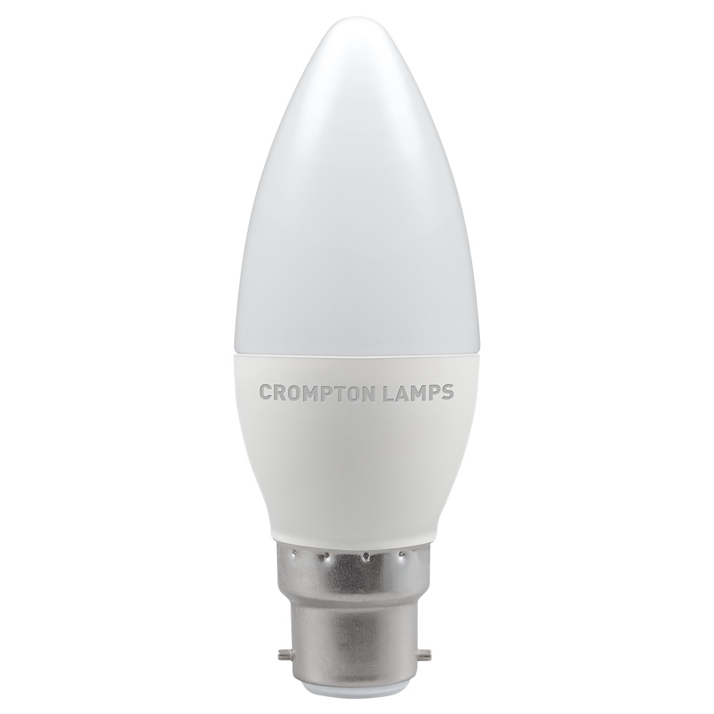 LED Thermal Plastic Candle 6.5W (60W eq.) BC 4000K Frosted Dimmable
