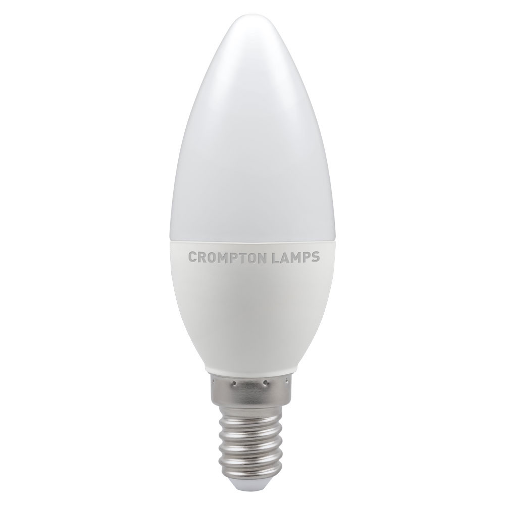 LED Thermal Plastic Candle 6.5W (60W eq.) SES 6500K Frosted Dimmable