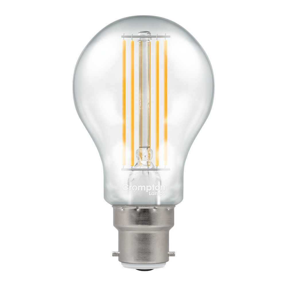 LED Filament GLS B22d 7.2W (100W eq.) 240V 3000K Clear