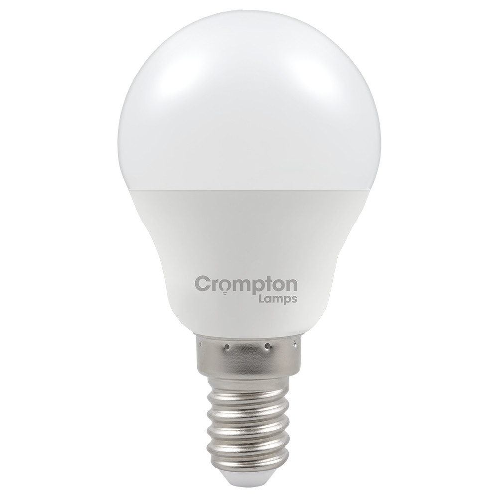 LED Thermal Plastic Golf Ball 2.2W (25W eq.) E14 Opal 6500K Crompton