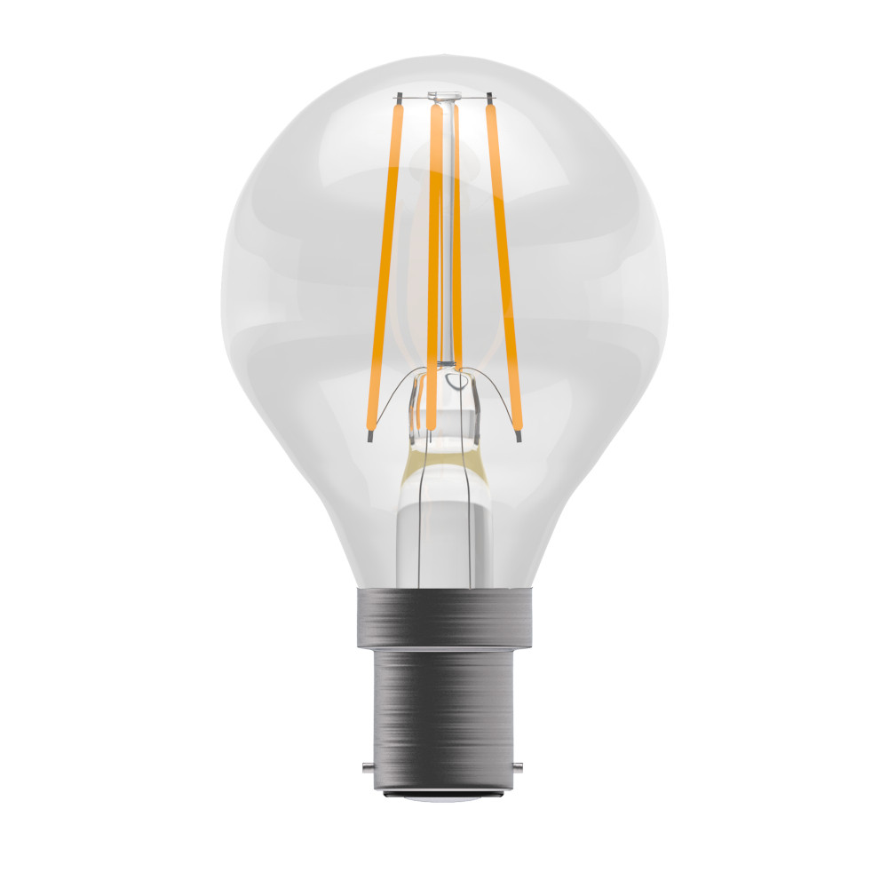 LED Genesis Filament 45mm Round 4.5W (40W eq.) SBC Clear 2700K