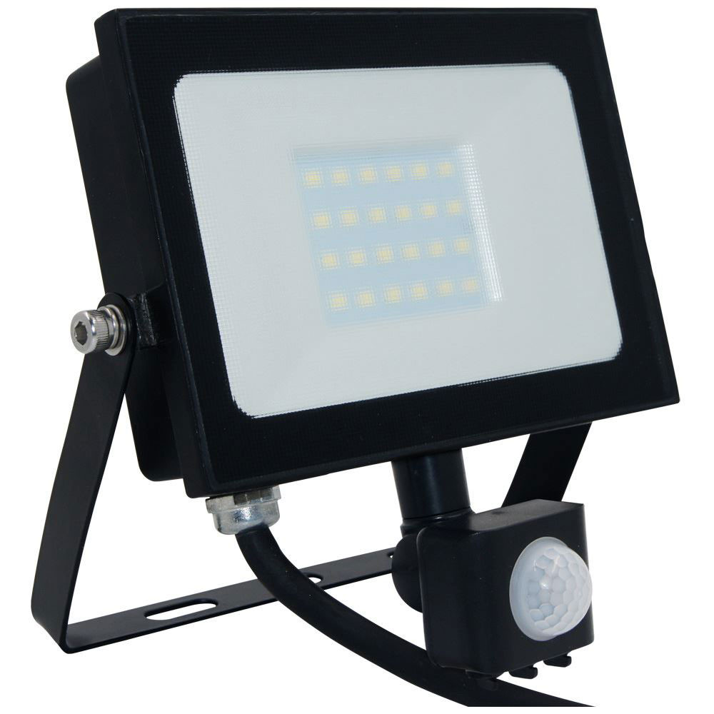 Phoebe Atlas LED Mini Floodlight With PIR 10W 240V 4000K Black IP65