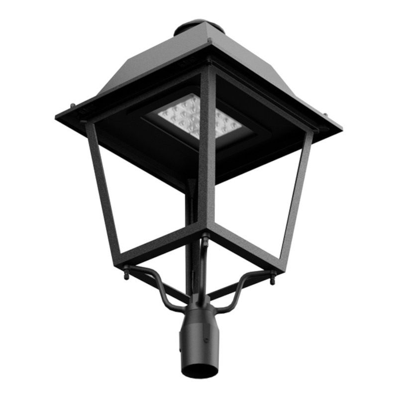 LED Urban Villa Lantern 40W 2200K Asymmetric 50x150 Degrees IP66 DALI