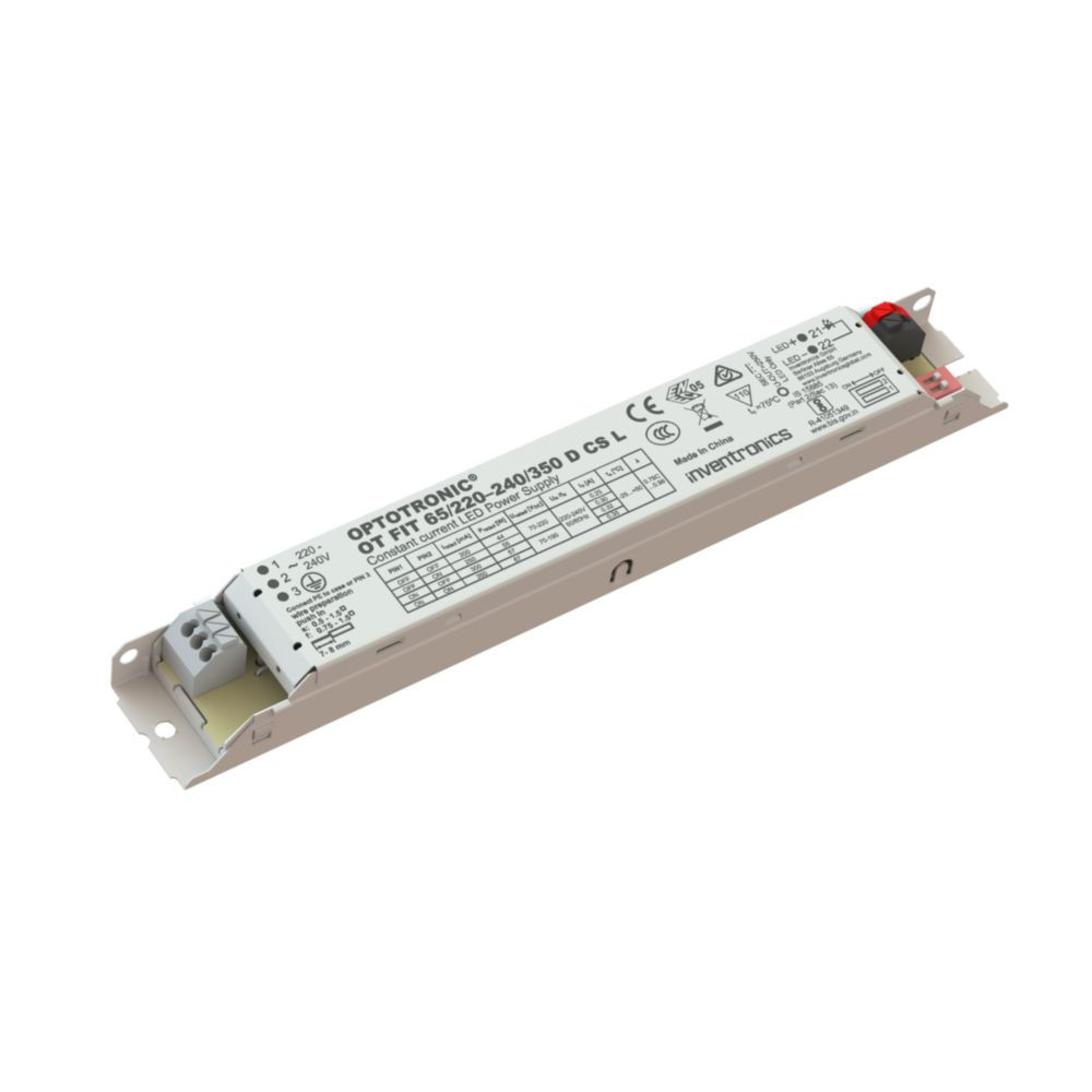 OT FIT Constant Current Linear LED Driver 65W 200-350mA Inventronics