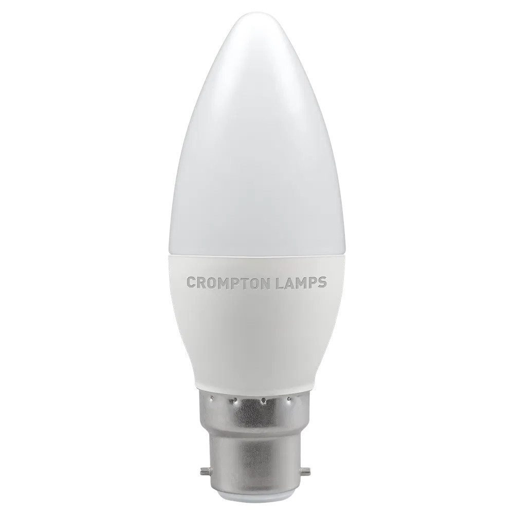 LED Thermal Plastic Candle 4.2W (40W eq.) BC 4000K Frosted Crompton