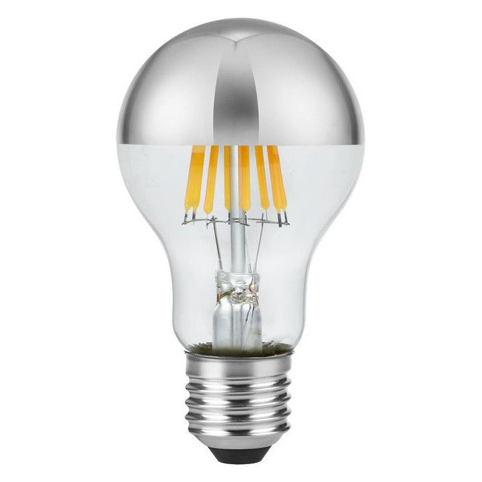 LED Crown Silver A60 GLS E27 6.5W (50W eq.) 2500K CRi93 Dimmable