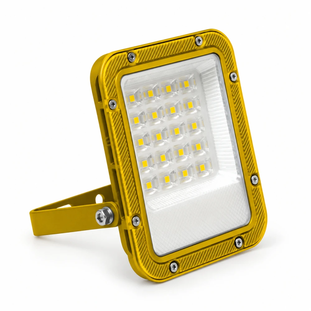 LED Polycarbonate Flood Light 30W 6000K 110-260V IP65 Yellow