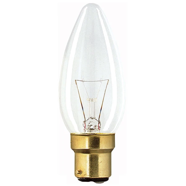 Candle 240V 60W BC Clear