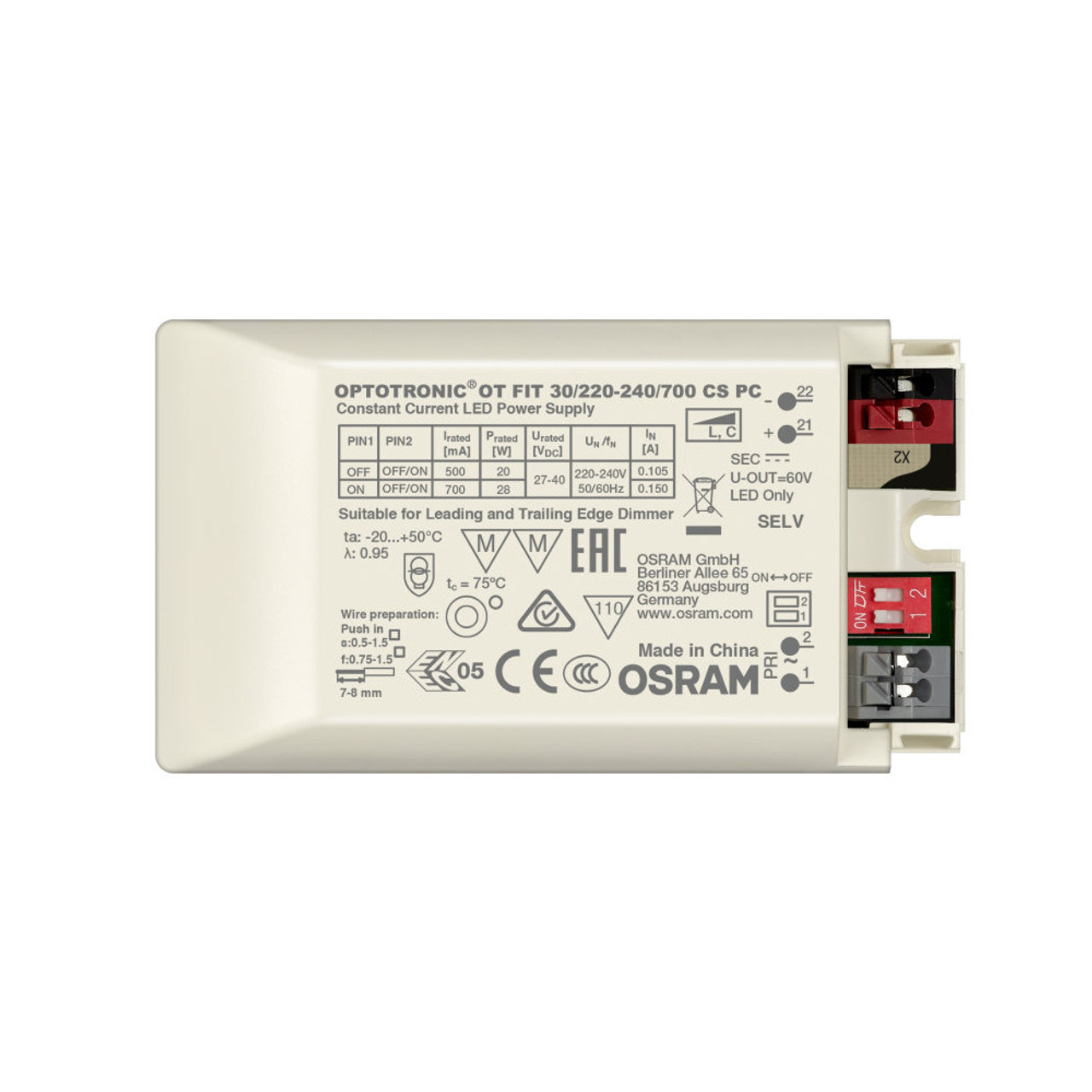 Osram OT FIT 28W 500/700mA LED Driver Phase Cut Dimmable