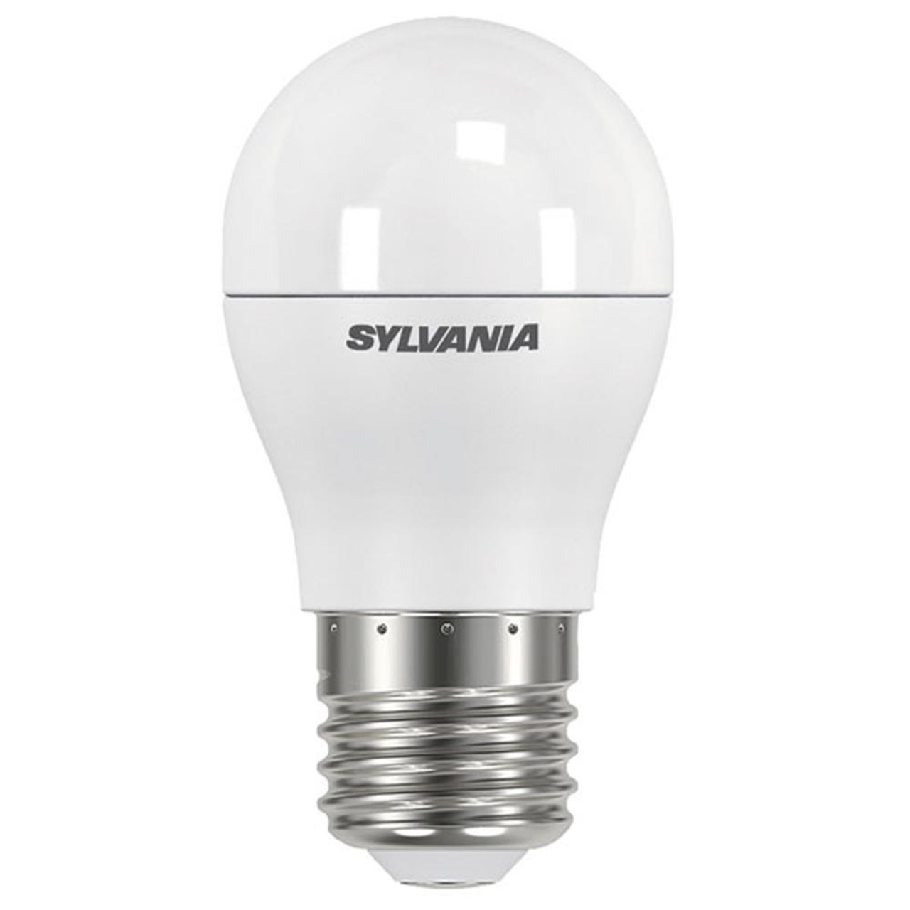 Sylvania LED 45mm Round 5.6W ES Opal Daylight Dimmable