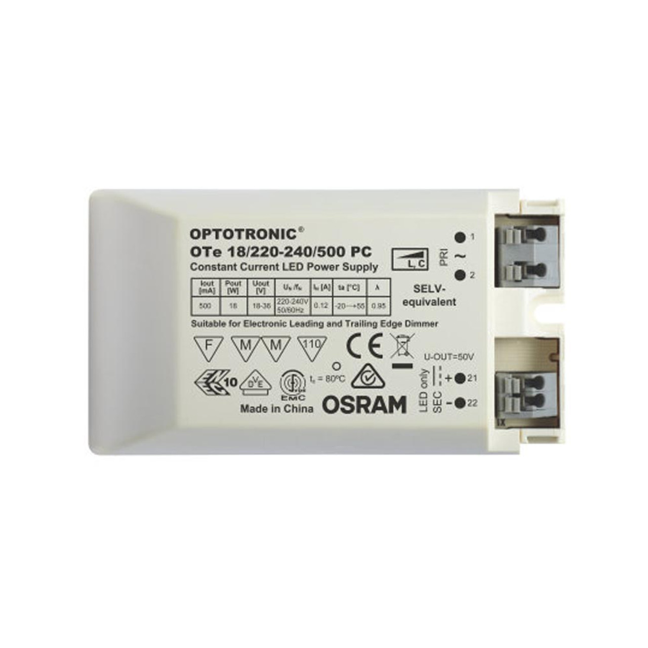 Osram OTe 18W 500mA LED Driver Phase Cut Dimmable