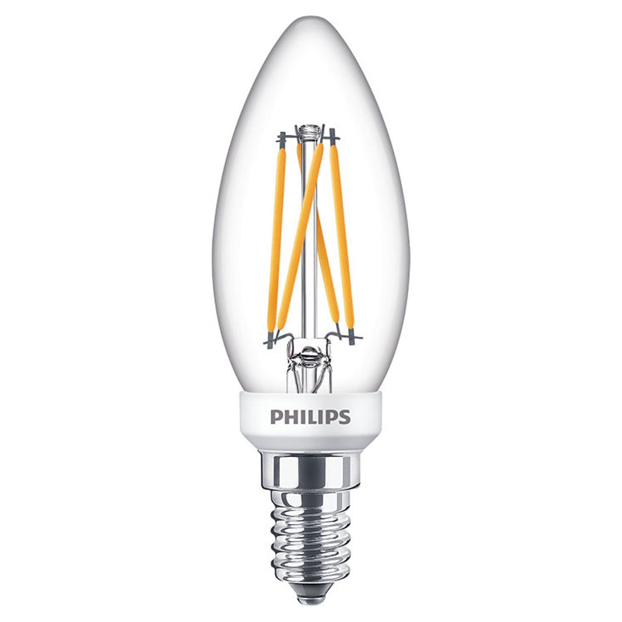 Philips Classic LED Candle 3.5W SES Clear CRi90 2700K-2200K DimTone