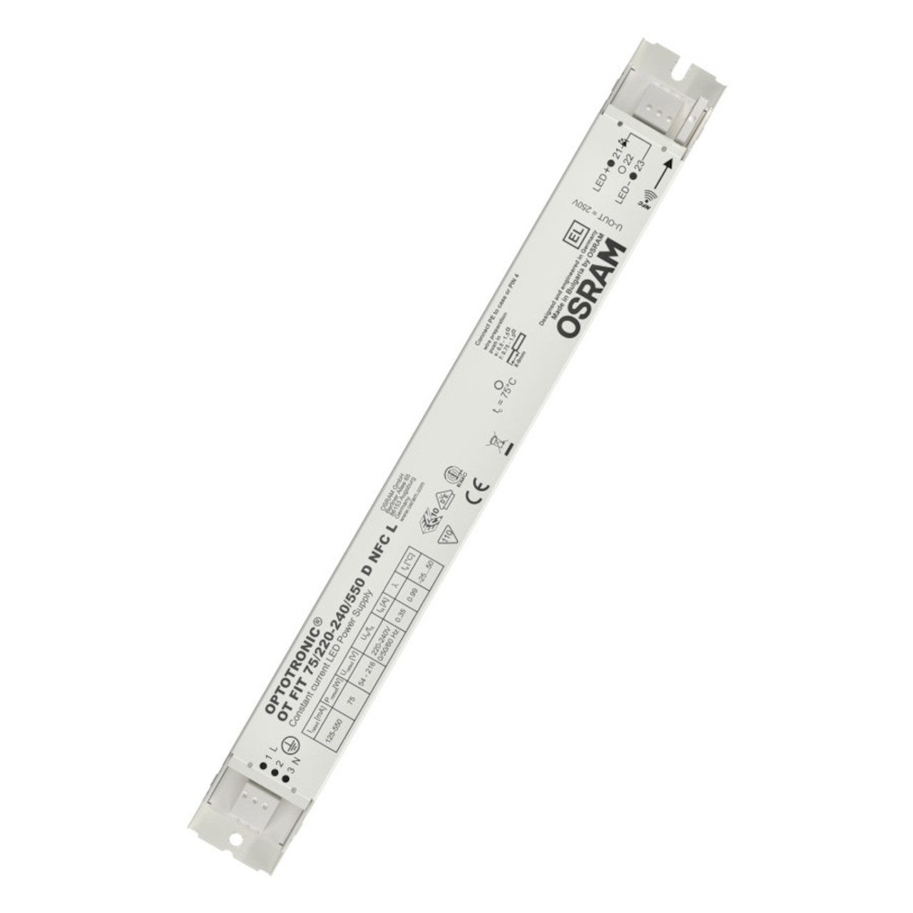 Osram OT FIT Constant Current Linear LED Driver 25W 170-500mA NFC