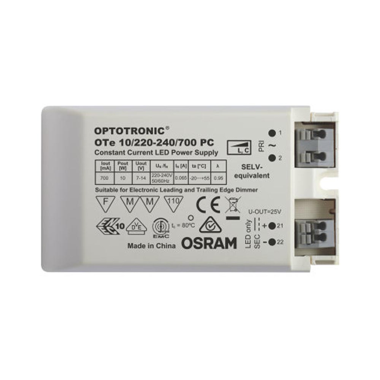 Osram OTe 10W 700mA LED Driver Phase Cut Dimmable