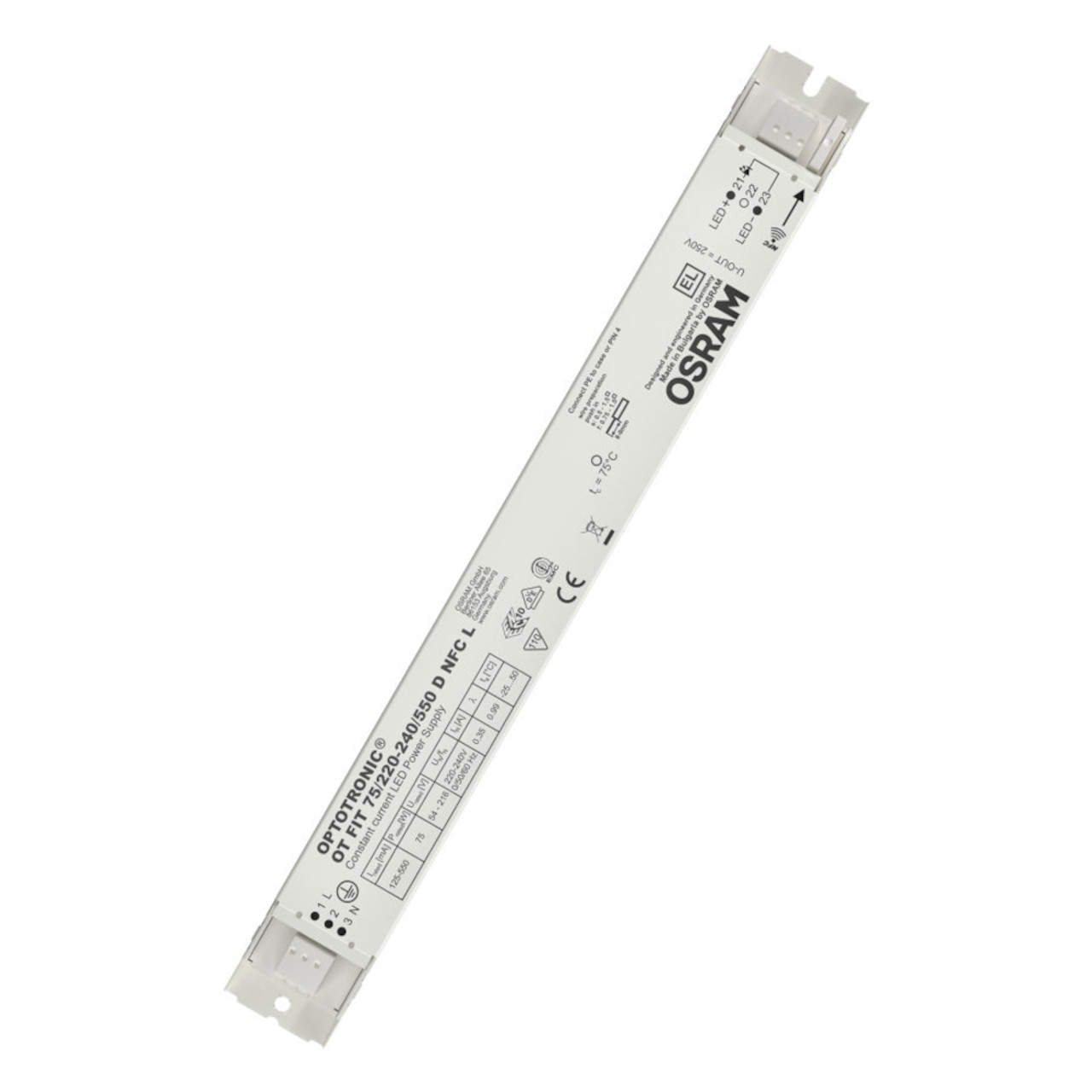 Osram OT FIT Constant Current Linear LED Driver 55W 400-1050mA NFC