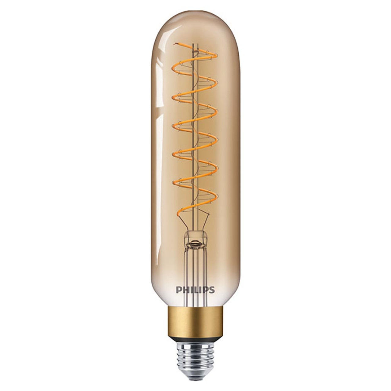 LED Classic Giant Tubular Lamp 7W E27 T65 Gold Dimmable Philips