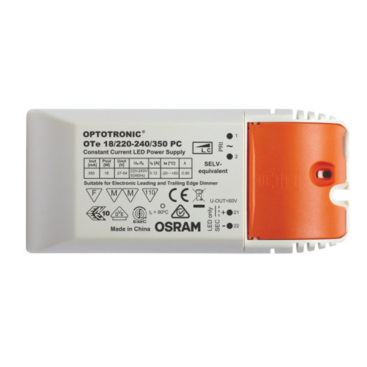 Osram 9-18W 350mA LED Driver Phase Cutting Dimming