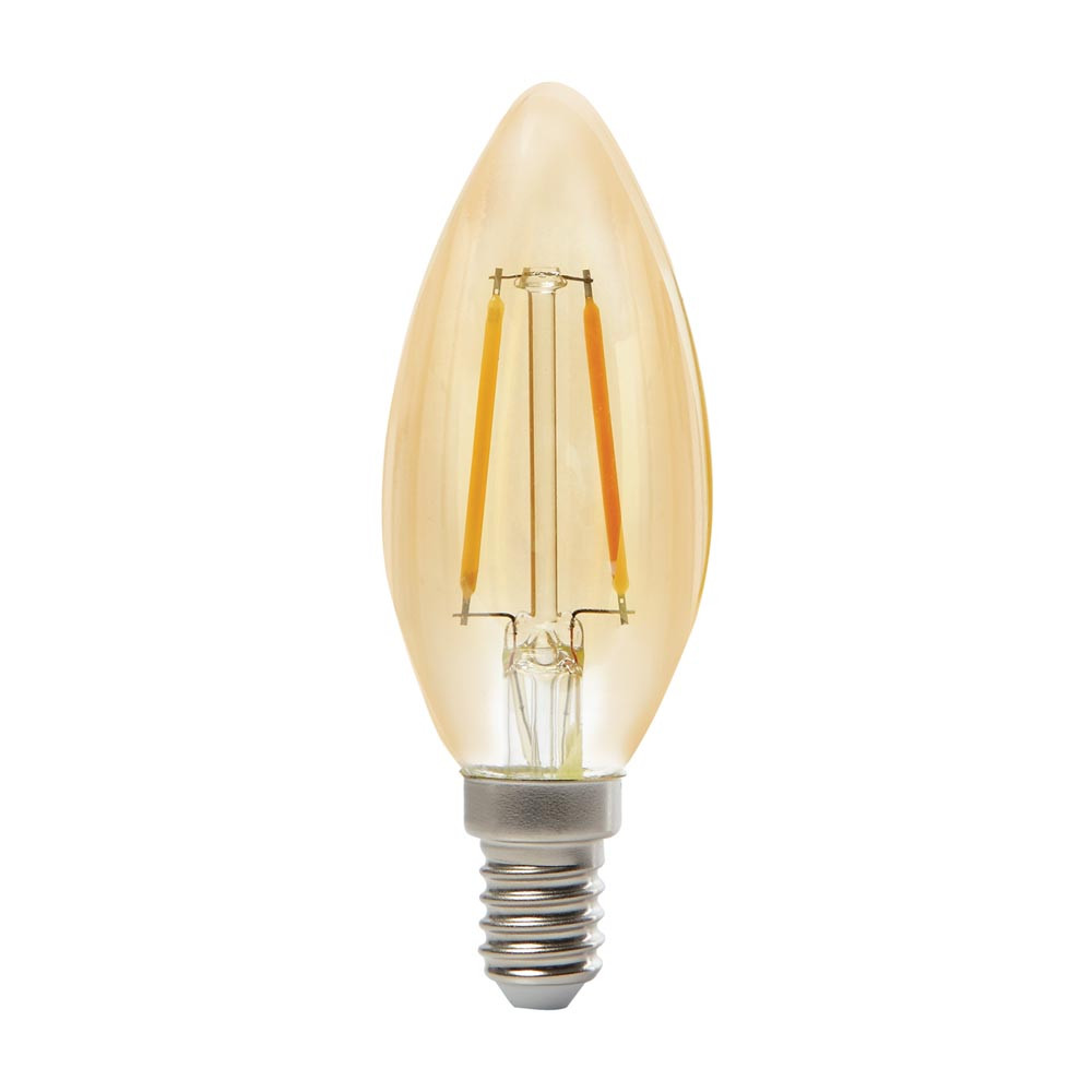 Sylvania Retro LED Candle 2.3W SES Gold Very Warm White