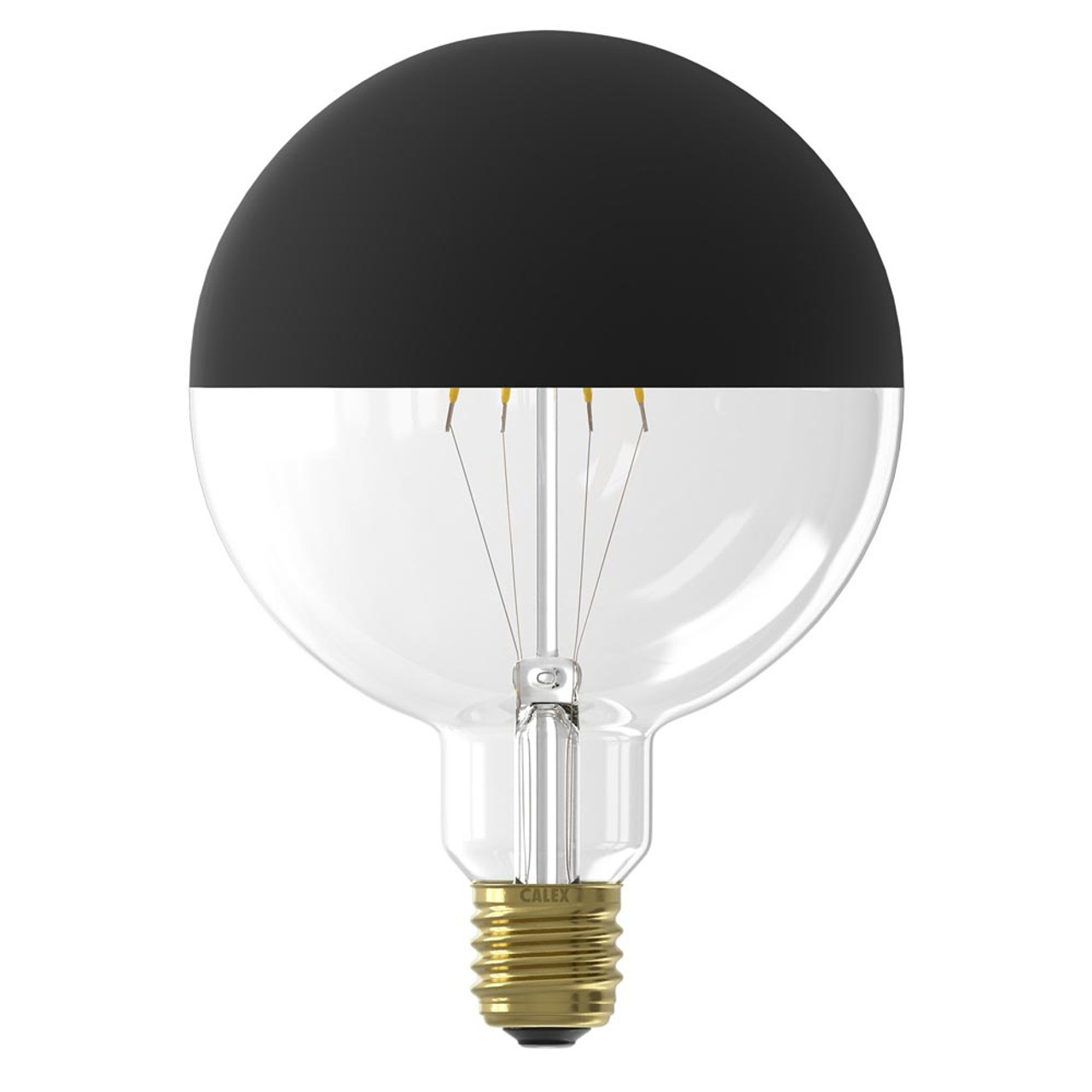 Calex LED Crown Black 125mm Globe 1800K 4W 240V ES Dimmable