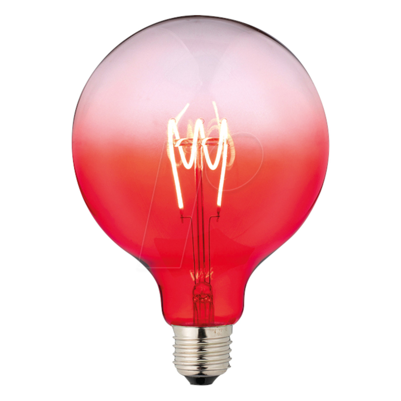 LED 125mm Filament Red Globe 4W (15W eq.) E27 2200K Dimmable