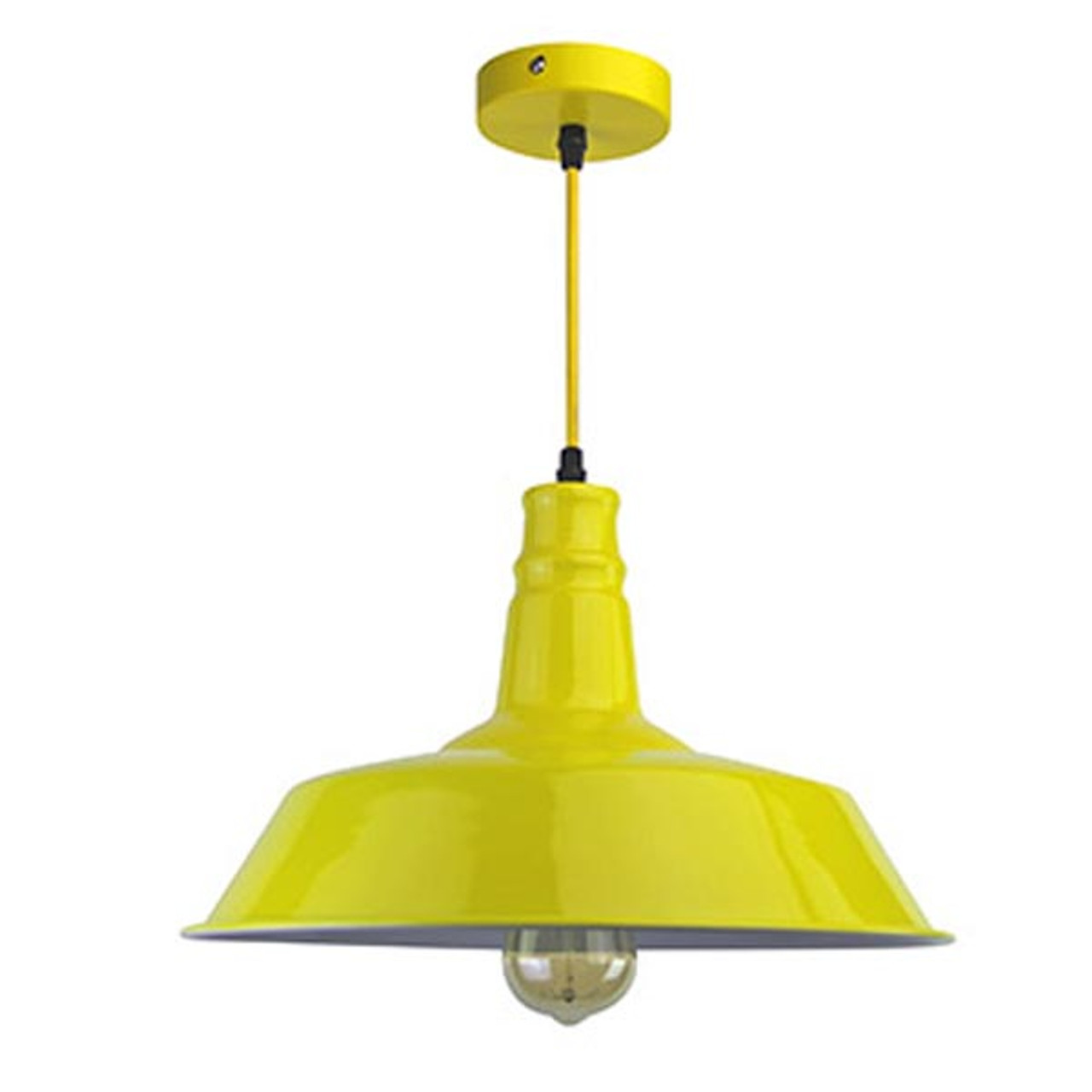 E27 Yellow Metal Pendant Light Laes (No lamp)