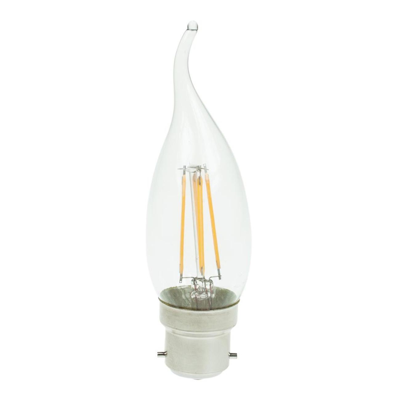 LED Bent Tipped Candle Clear 4W BC 2700K 400lm Prolite