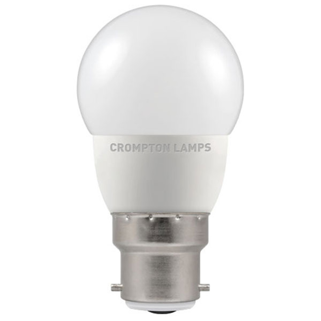 Crompton LED 45mm Round Thermal Plastic 5.5W B22d Cool White Opal Dimmable