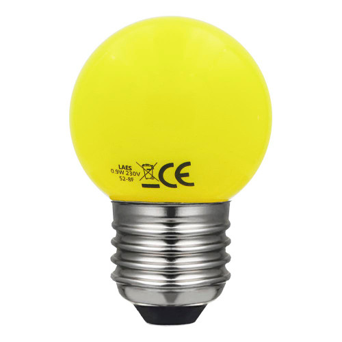 LED Round 45mm ES 0.9W 220-240V Yellow Laes LED Round 45mm ES 0.9W 220-240V Yellow Laes