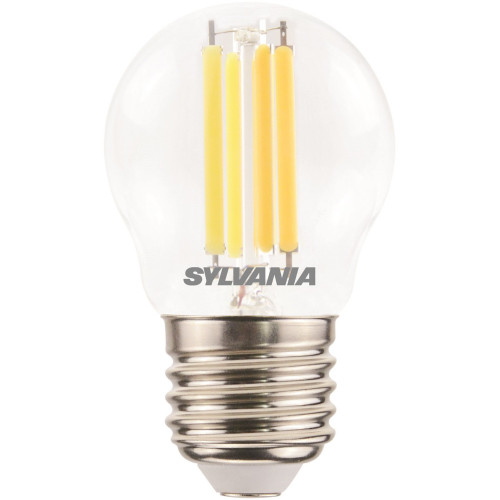 Sylvania LED 45mm Round 6W (60W eq.) E27 Clear Very Warm White Sylvania LED 45mm Round 6W (60W eq.) E27 Clear Very Warm White