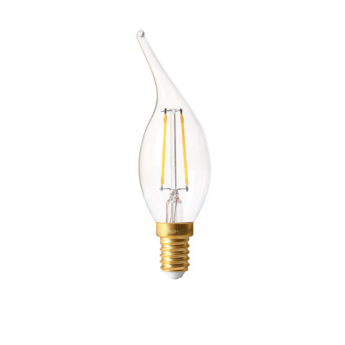 Girard Sudron Bent-Tipped CV4 LED Filament Candle 2W Clear E14 Very Warm White Girard Sudron Bent-Tipped CV4 LED Filament Candle 2W Clear E14 Very Warm White