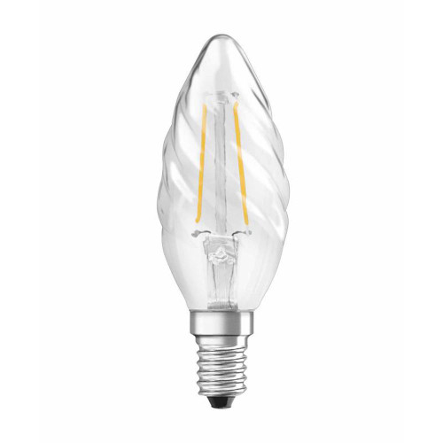 LED Filament Twisted Candle 2.5W (25W) E14 Very Warm White Clear LED Filament Twisted Candle 2.5W (25W) E14 Very Warm White Clear