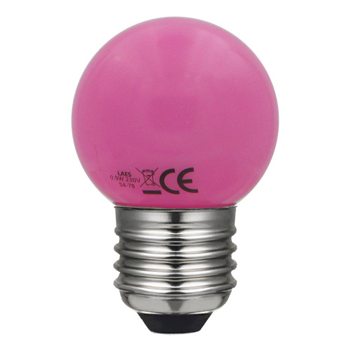 LED Round 45mm ES 0.9W 220-240V Pink Laes LED Round 45mm ES 0.9W 220-240V Pink Laes