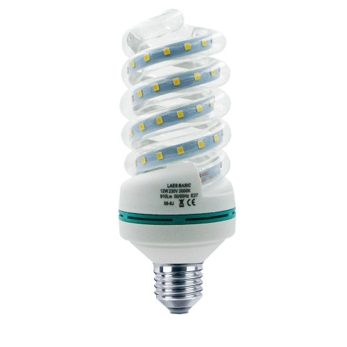 LED Spiral Lamp E27 12W (66W) 3000K 85-260V Laes LED Spiral Lamp E27 12W (66W) 3000K 85-260V Laes