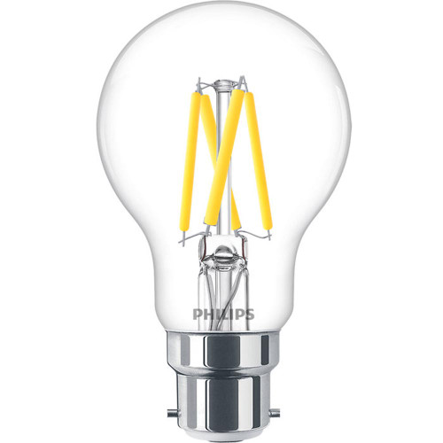Philips LED GLS 3.4W (40W) BC Very Warm White Clear CRI90 DimTone Philips LED GLS 3.4W (40W) BC Very Warm White Clear CRI90 DimTone