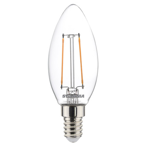 Sylvania Retro LED Candle 2.5W (25W eq.) E14 Clear Very Warm White Sylvania Retro LED Candle 2.5W (25W eq.) E14 Clear Very Warm White