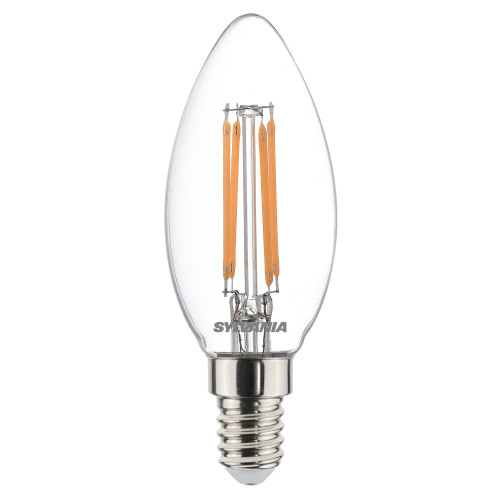 Sylvania Retro LED Candle 4.5W (40W eq.) E14 Clear Very Warm White Sylvania Retro LED Candle 4.5W (40W eq.) E14 Clear Very Warm White