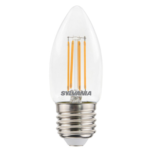 Sylvania Retro LED Candle 4.5W (40W eq.) E27 Clear Very Warm White Sylvania Retro LED Candle 4.5W (40W eq.) E27 Clear Very Warm White