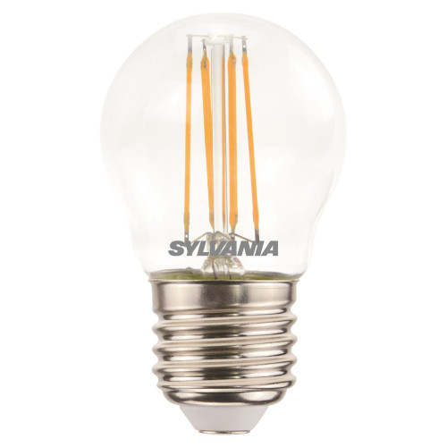 Sylvania LED 45mm Round 4.5W (40W eq.) E27 Clear Very Warm White Sylvania LED 45mm Round 4.5W (40W eq.) E27 Clear Very Warm White