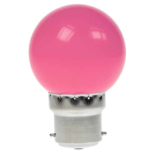 LED 45mm Round 1.5W B22d Pink LED 45mm Round 1.5W B22d Pink