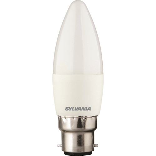 Sylvania LED Candle 4.5W (40W eq.) B22d Opal Very Warm White Sylvania LED Candle 4.5W (40W eq.) B22d Opal Very Warm White