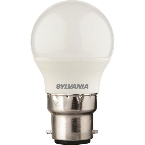 Sylvania LED 45mm Round 4.5W (40W) B22d Opal Very Warm White Sylvania LED 45mm Round 4.5W (40W) B22d Opal Very Warm White
