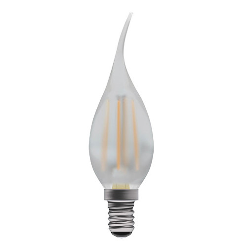 4W LED Filament Bent Tip Satin Candle SES 2700K Dimmable 4W LED Filament Bent Tip Satin Candle SES 2700K Dimmable