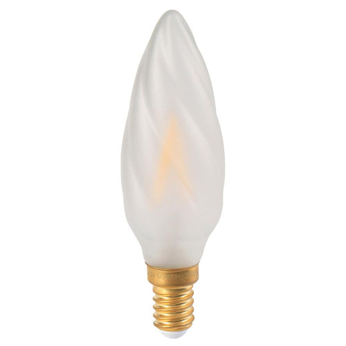 Twisted Flamme F6 LED Filament Candle 5W Opal E14 Very Warm White Twisted Flamme F6 LED Filament Candle 5W Opal E14 Very Warm White