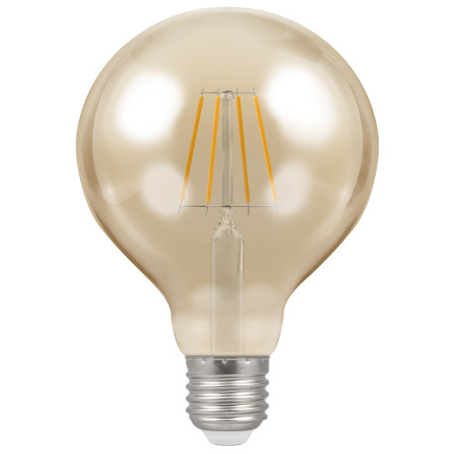 Crompton 5W LED Filament G95 Antique Bronze Globe 2200K E27 Dimmable Crompton 5W LED Filament G95 Antique Bronze Globe 2200K E27 Dimmable