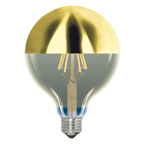 LED 6W Crown Gold 95mm Globe E27 Very Warm White Dimmable LED 6W Crown Gold 95mm Globe E27 Very Warm White Dimmable
