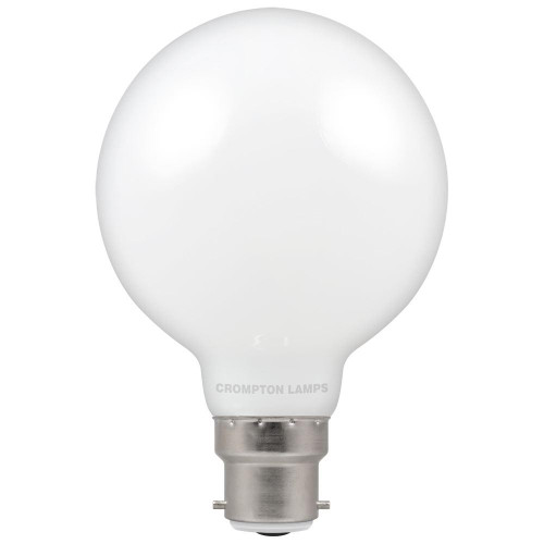Crompton 7W LED G95 Opal Globe 2700K B22d Dimmable Crompton 7W LED G95 Opal Globe 2700K B22d Dimmable