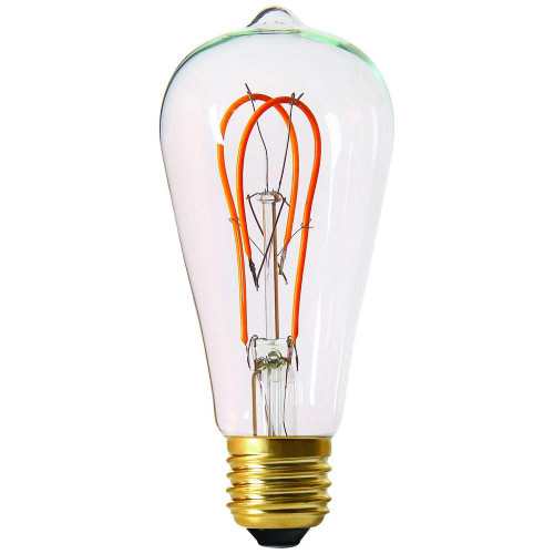 LED Edison Filament Loops 4W 240lm E27 ST64 Clear Dimmable LED Edison Filament Loops 4W 240lm E27 ST64 Clear Dimmable